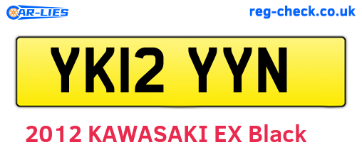 YK12YYN are the vehicle registration plates.