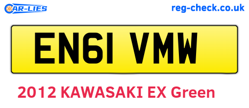 EN61VMW are the vehicle registration plates.