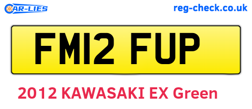 FM12FUP are the vehicle registration plates.