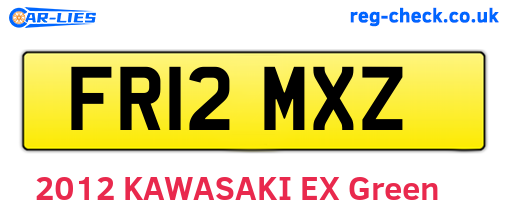 FR12MXZ are the vehicle registration plates.