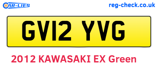 GV12YVG are the vehicle registration plates.