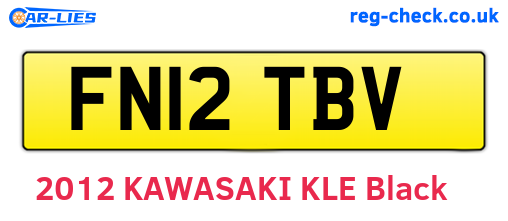 FN12TBV are the vehicle registration plates.