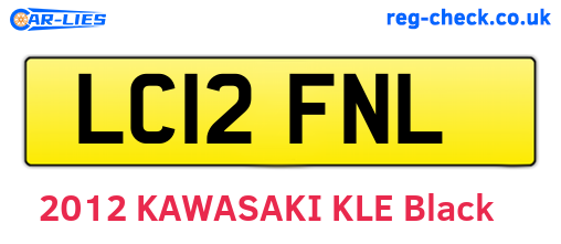 LC12FNL are the vehicle registration plates.