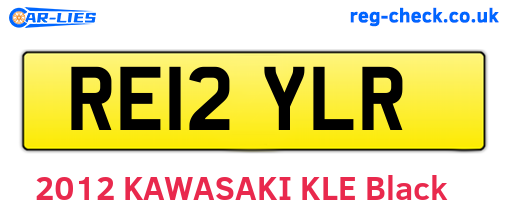 RE12YLR are the vehicle registration plates.