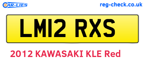 LM12RXS are the vehicle registration plates.