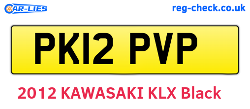 PK12PVP are the vehicle registration plates.