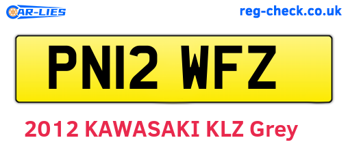 PN12WFZ are the vehicle registration plates.