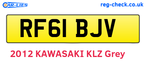 RF61BJV are the vehicle registration plates.