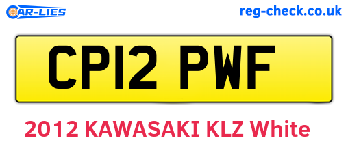 CP12PWF are the vehicle registration plates.