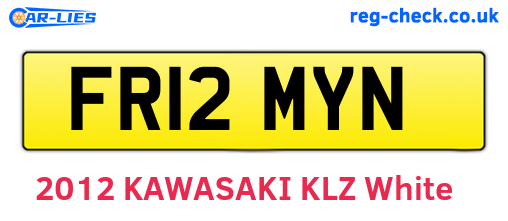 FR12MYN are the vehicle registration plates.