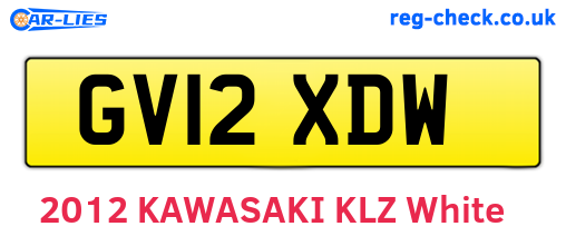 GV12XDW are the vehicle registration plates.