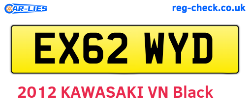 EX62WYD are the vehicle registration plates.