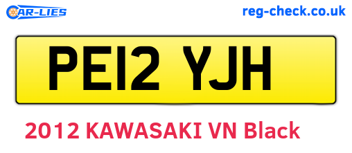 PE12YJH are the vehicle registration plates.