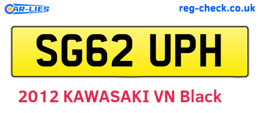 SG62UPH are the vehicle registration plates.