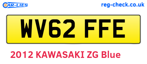 WV62FFE are the vehicle registration plates.