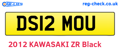 DS12MOU are the vehicle registration plates.