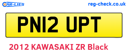 PN12UPT are the vehicle registration plates.