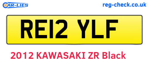 RE12YLF are the vehicle registration plates.