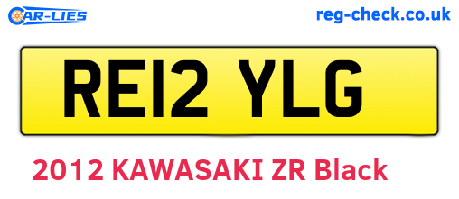 RE12YLG are the vehicle registration plates.
