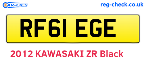 RF61EGE are the vehicle registration plates.