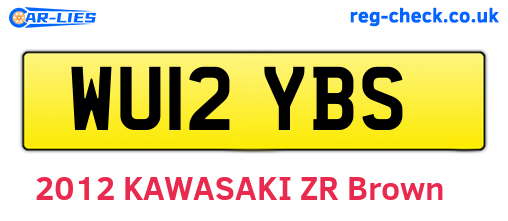 WU12YBS are the vehicle registration plates.
