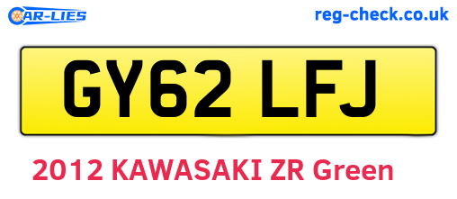 GY62LFJ are the vehicle registration plates.