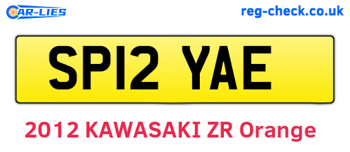 SP12YAE are the vehicle registration plates.