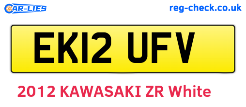 EK12UFV are the vehicle registration plates.