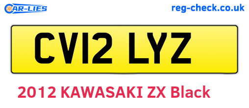 CV12LYZ are the vehicle registration plates.