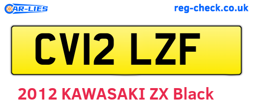 CV12LZF are the vehicle registration plates.