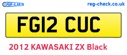 FG12CUC are the vehicle registration plates.