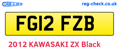 FG12FZB are the vehicle registration plates.