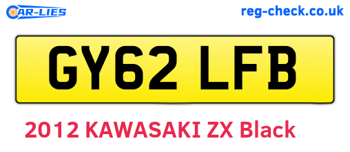 GY62LFB are the vehicle registration plates.