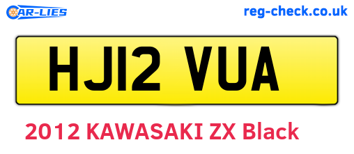HJ12VUA are the vehicle registration plates.