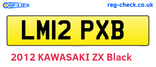 LM12PXB are the vehicle registration plates.