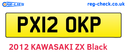 PX12OKP are the vehicle registration plates.
