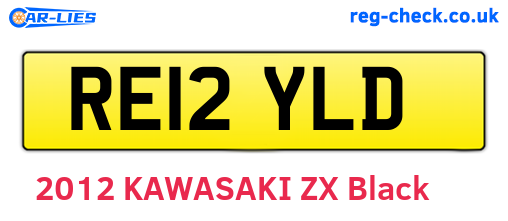 RE12YLD are the vehicle registration plates.