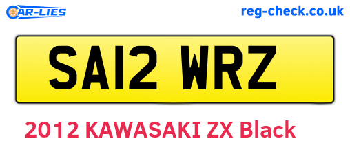 SA12WRZ are the vehicle registration plates.