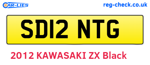 SD12NTG are the vehicle registration plates.