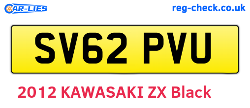 SV62PVU are the vehicle registration plates.