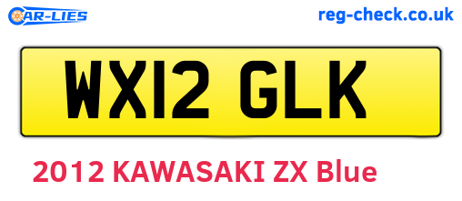 WX12GLK are the vehicle registration plates.