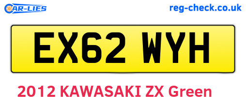 EX62WYH are the vehicle registration plates.