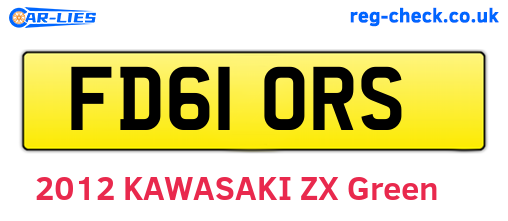 FD61ORS are the vehicle registration plates.