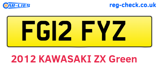 FG12FYZ are the vehicle registration plates.