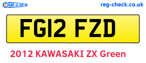 FG12FZD are the vehicle registration plates.