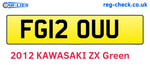 FG12OUU are the vehicle registration plates.