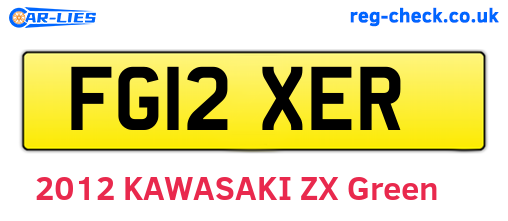 FG12XER are the vehicle registration plates.