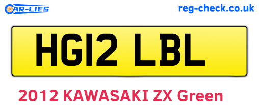 HG12LBL are the vehicle registration plates.