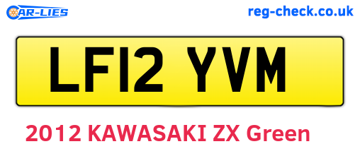 LF12YVM are the vehicle registration plates.
