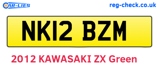 NK12BZM are the vehicle registration plates.